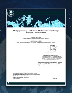 Cover Image of Identifying Community-Level Indicators of Arctic Maritime Health Security: Results from a Pilot-Test Workshop Special Report