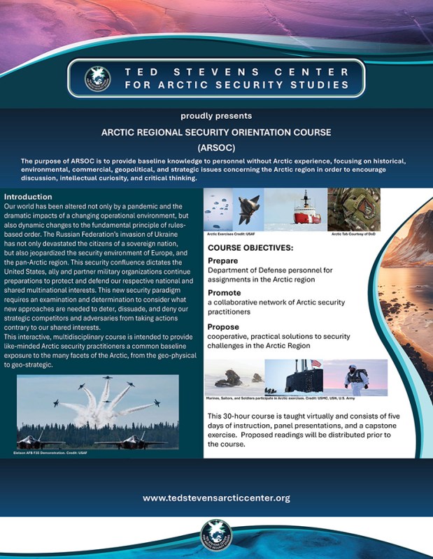 Arctic Regional Security Orientation Course Flyer