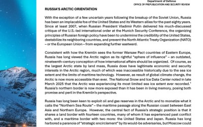 Assessing Russian Intentions in the Arctic