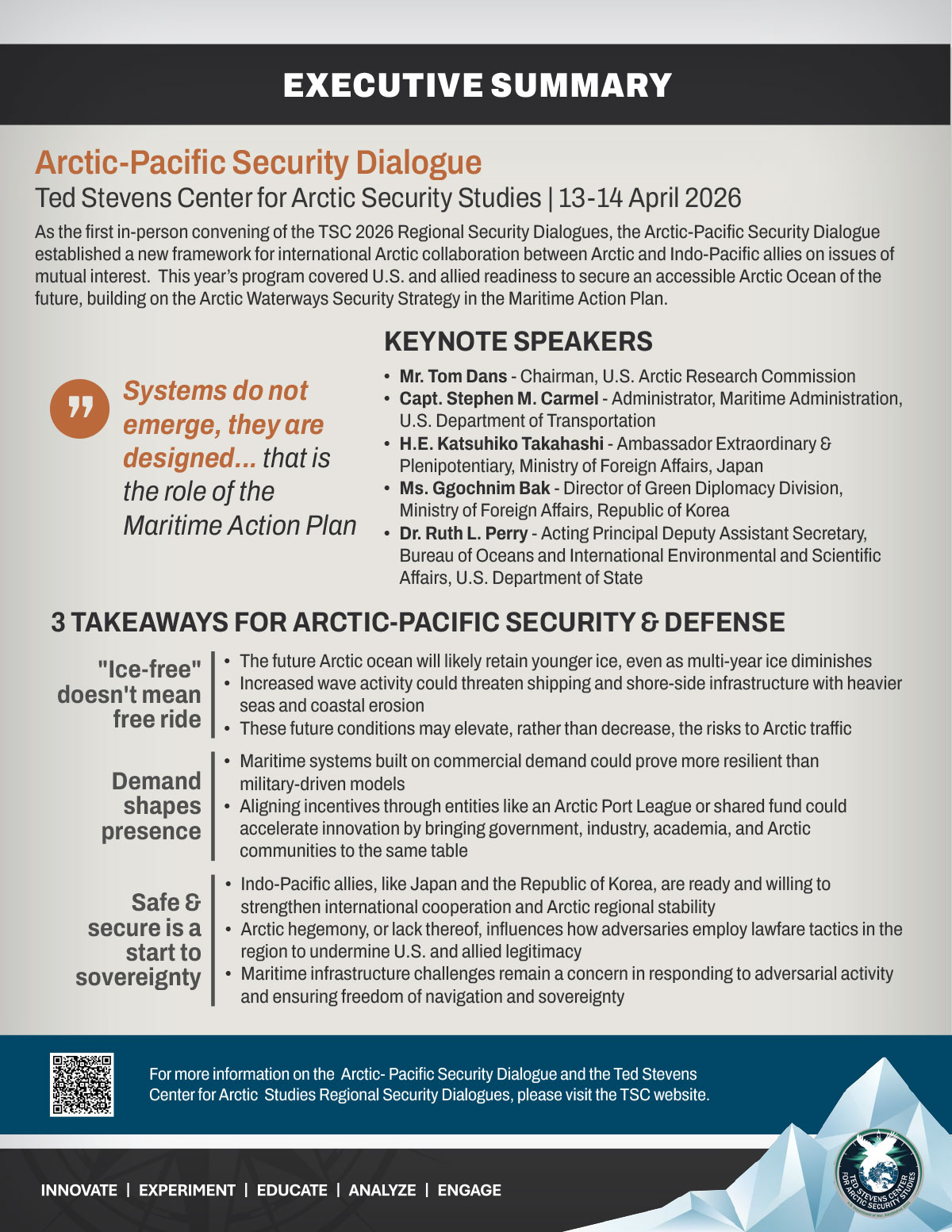 Cover Page Image TED STEVENS CENTER FOR ARCTIC SECURITY STUDIES SPECIAL REPORT What does Security Cooperation in the Arctic look like? The Case of the United States and Canada