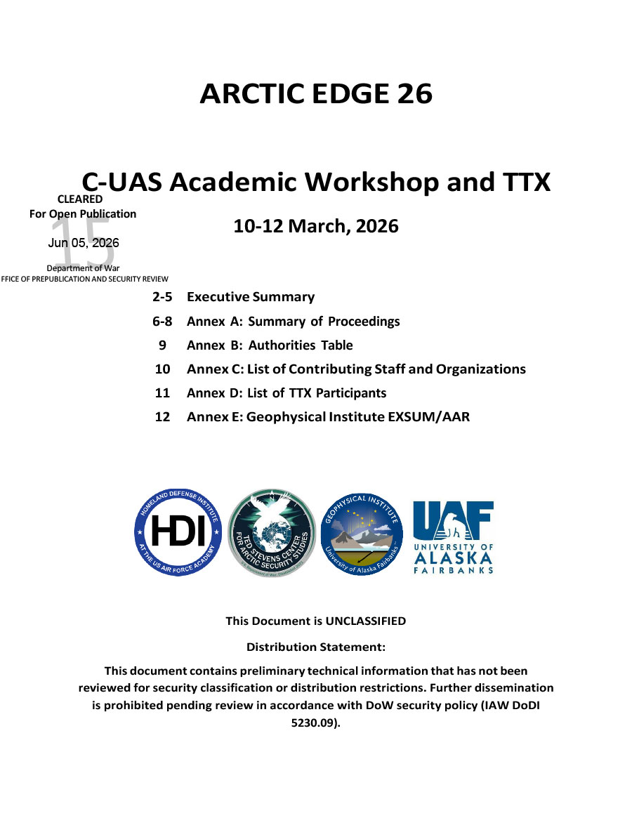 TSC-CUAS-Academic-TTX-Proceedings-Consolidated-Final-25-aug-26 High North Security Dialogue 2025